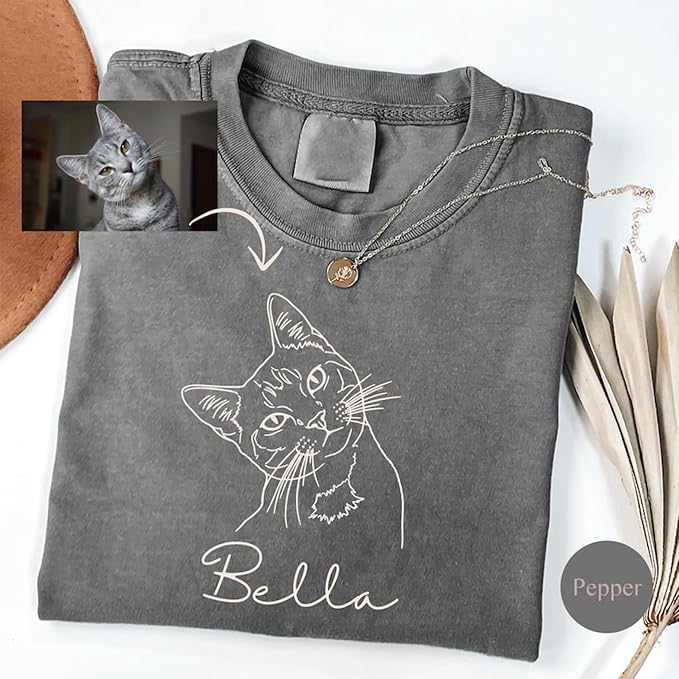 Chillever Personalized Dog Potrait Hoodie, Custom Pet Photo Shirt, Sweatshirt - Image 2