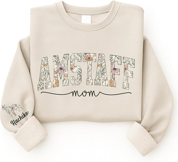 Personalized Dog Mom Sweatshirt, Dog Lover Crewneck, Gift Idea - Image 3