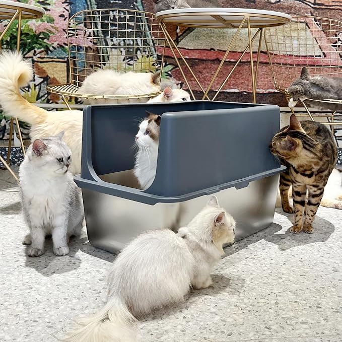 Large Stainless Steel Litter Box - Image 6