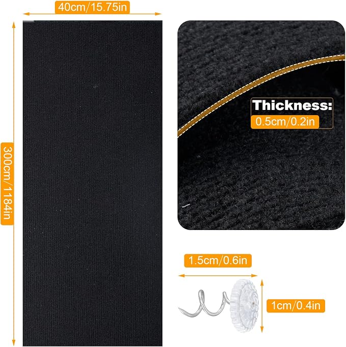 Large Cat Scratching Mat, Trimmable DIY Wall Climbing Carpet, Couch Protector - Image 3