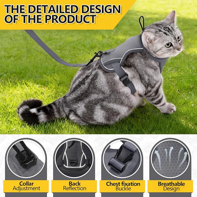 Cat Harness and Leash Set - Image 3