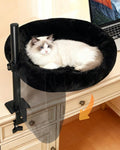 L&W BROS. Cat Desk Bed, 20.5"x18.5" Foldable Clamp-On Desk Cat Hammock by LWBROS