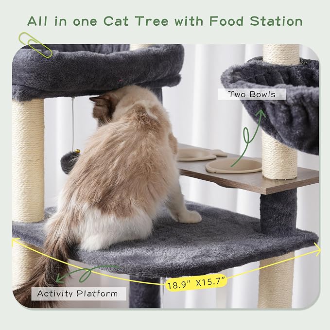 Cat Tree with Tunnel, Cat Tower - Image 5