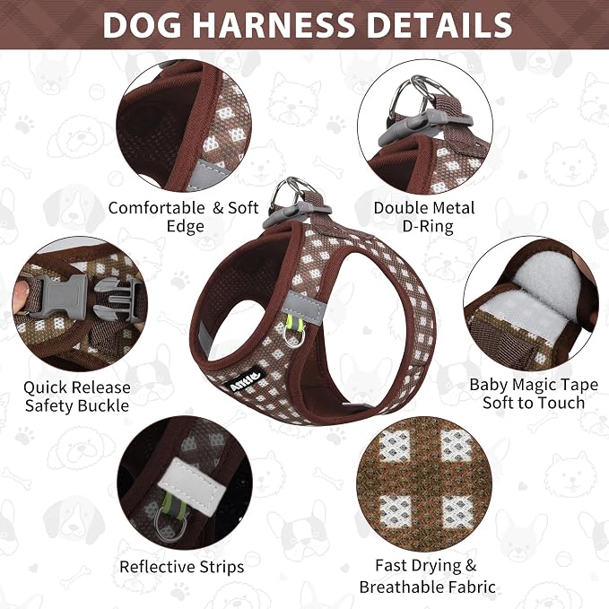 AIITLE Breathable Mesh Dog Vest Harness, No Pull Escape Proof Vest Harnesses - Image 2