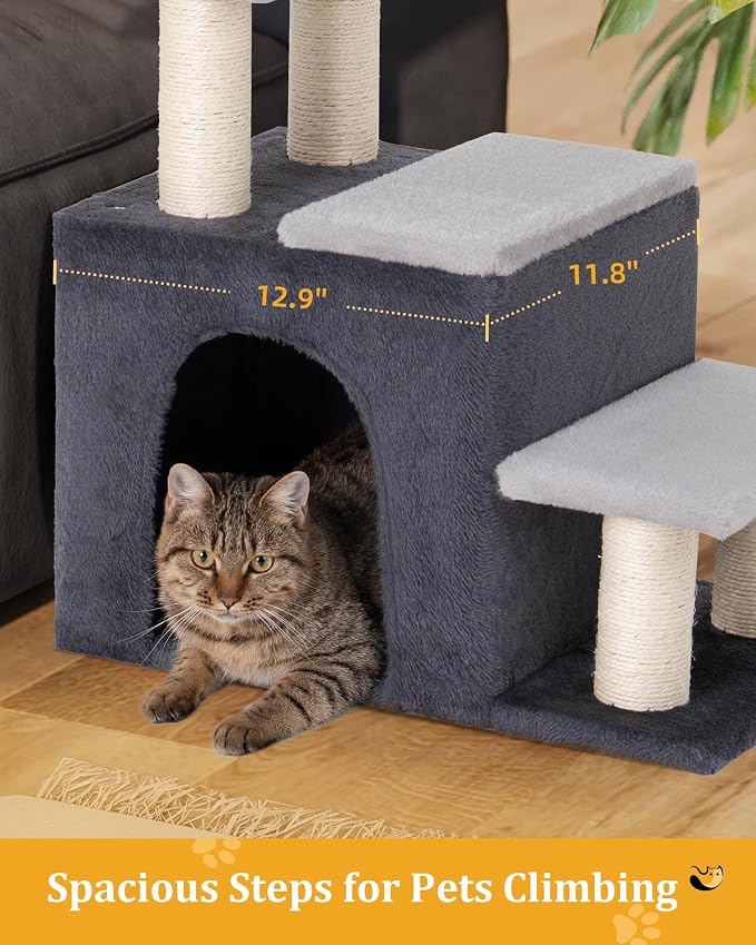 3-in-1 Pet Stairs for Cats, Dog Steps for Small Doggie Rabbits, 6.29''Depth Cat - Image 3