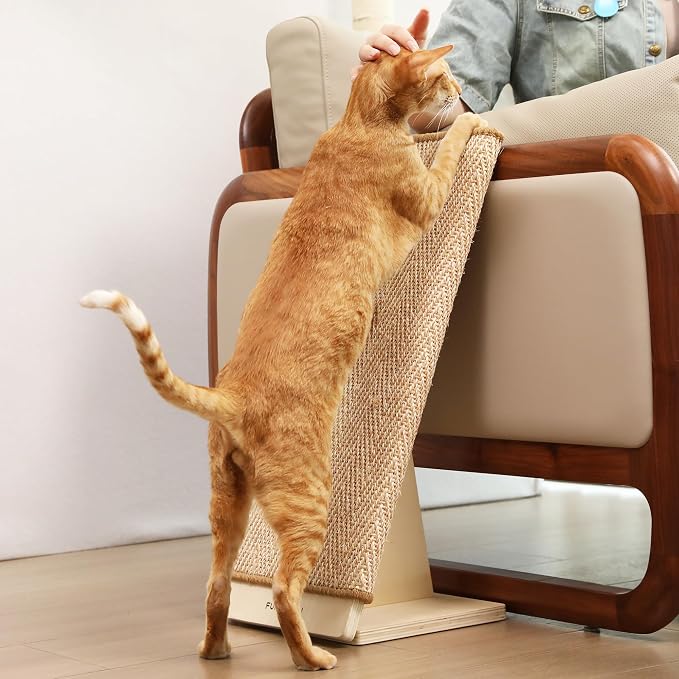 FUKUMARU Cat Scratcher, 23.66 Inch Sisal Cat Scratching Post Ramp, Replaceable - Image 8