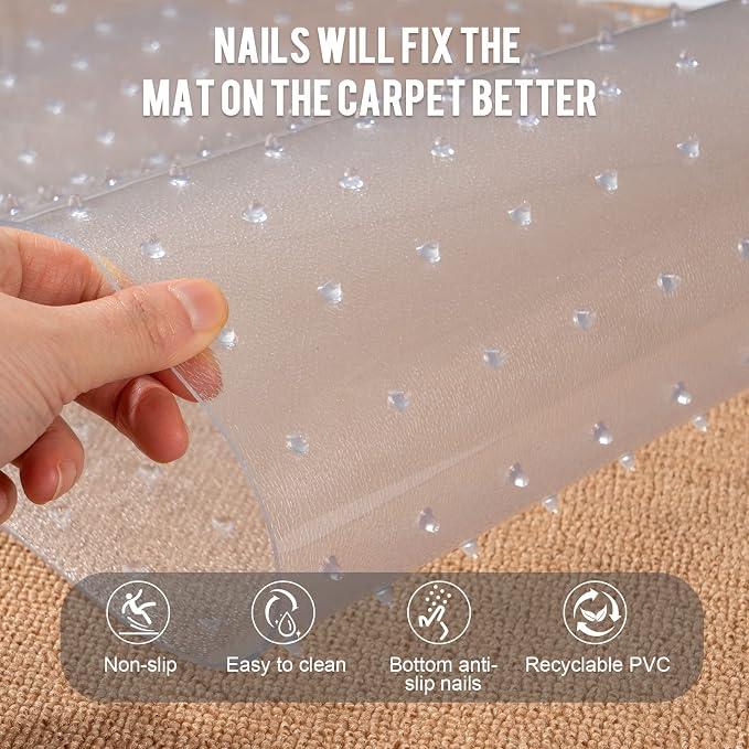 Uross Carpet Protector for Pets -3.6FT Transparent Plastic Under Door Cat - Image 6