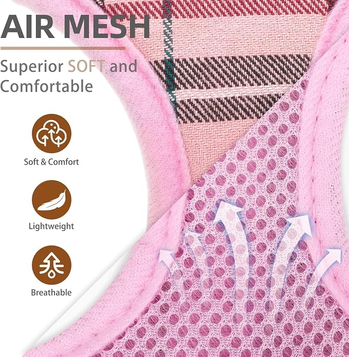 PUPTECK Soft Mesh Dog Harness and Leash Set Pet Puppy Cat Comfort Padded Vest - Image 2
