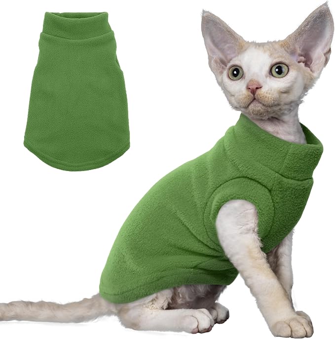 PUMYPOREITY Cat Sweater, Warm Kitten Clothes, Fleece Winter Coat by PUMYPOREITY