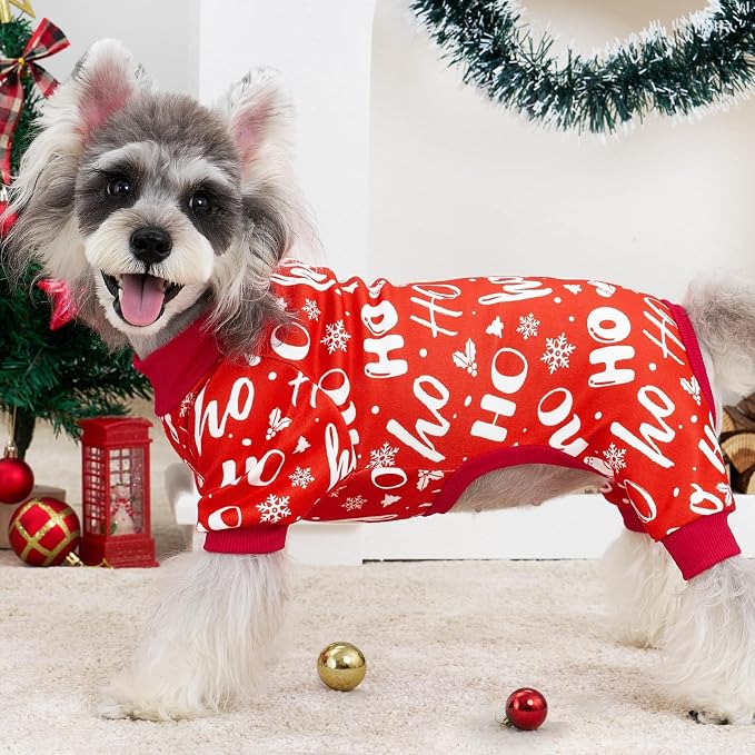 XPUDAC 4 Pack Christmas Dog Pajamas Comfy Dog Clothes - Image 4