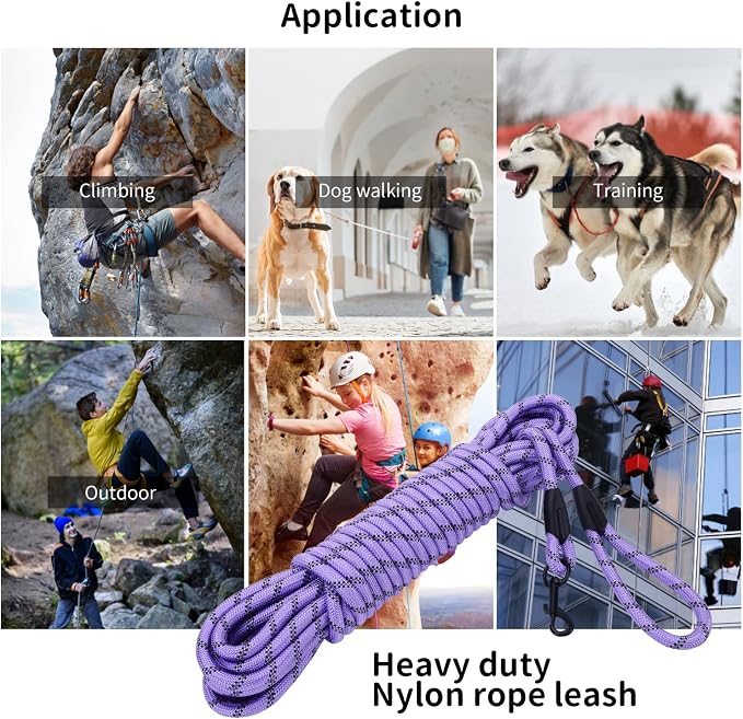Long Dog Leash for Training 15Ft-Reflective Nylon Rope - Image 2