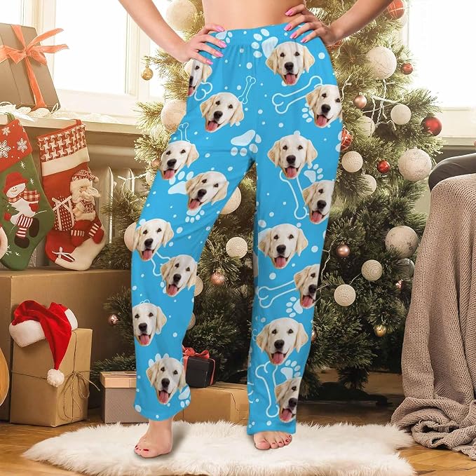 Custom Pajama Pants Women Personalized Face Pajamas Bottom Couple Pajama Pants - Image 3