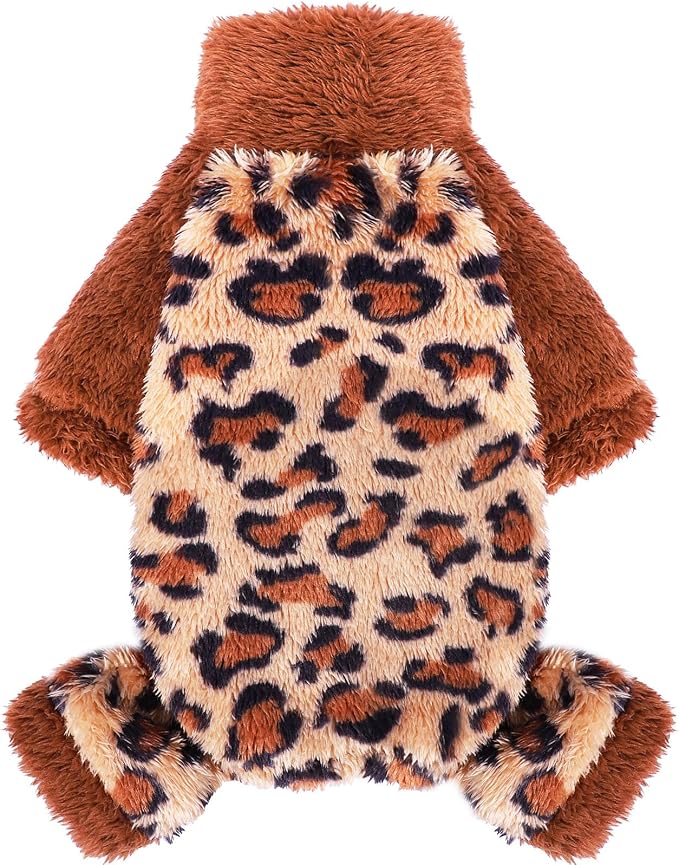 Sebaoyu Dog Pajamas for Small Dogs Plaid Turtleneck Fleece Sweater, Winter Cute - Image 7