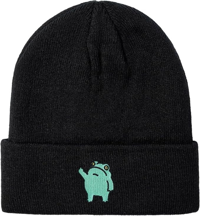 Funny Beanies Warm Knit Hats Fall Winter Black Hip Pop Knit Hat Cap by PBGTYWD