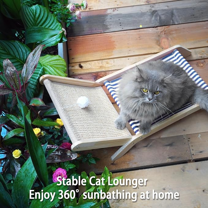 PETKARAY Beach Chair Cat Hammock, Elevated Cat Beds - Image 5