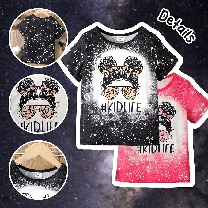 PATPAT Girls Crewneck Short Sleeve Graphic Tees Animal Print Shirts Cute Summer - Image 7