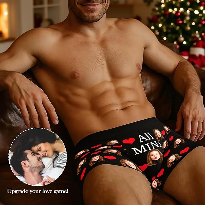 M YESCUSTOM Custom Faces Funny Short Briefs Gift - Image 4