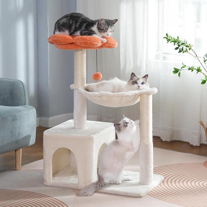 Flower Cat Tree 34" Scratching Post Small Cat Tower - Image 5