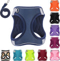 Dog Harness with Leash Set, No-Pull Step-in Reflective Pet Harness with 1 Leash by PWOD