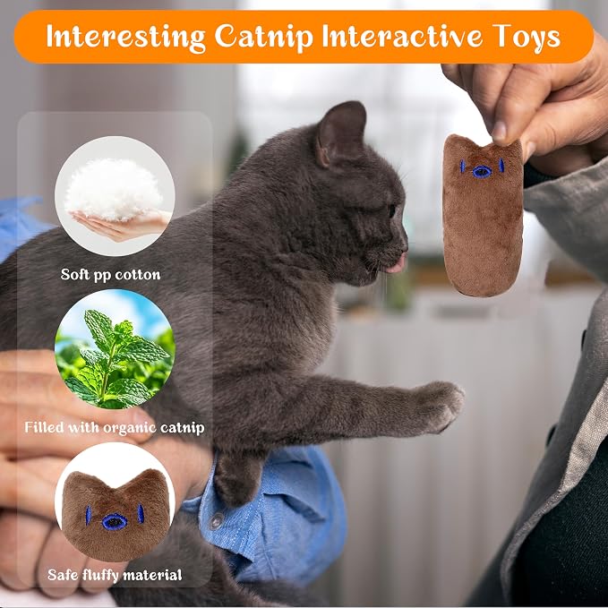 Cat Toys for Indoor Cats, 5Ps Cats Fetch Toys, Fluffy Toys for Playing - Image 4