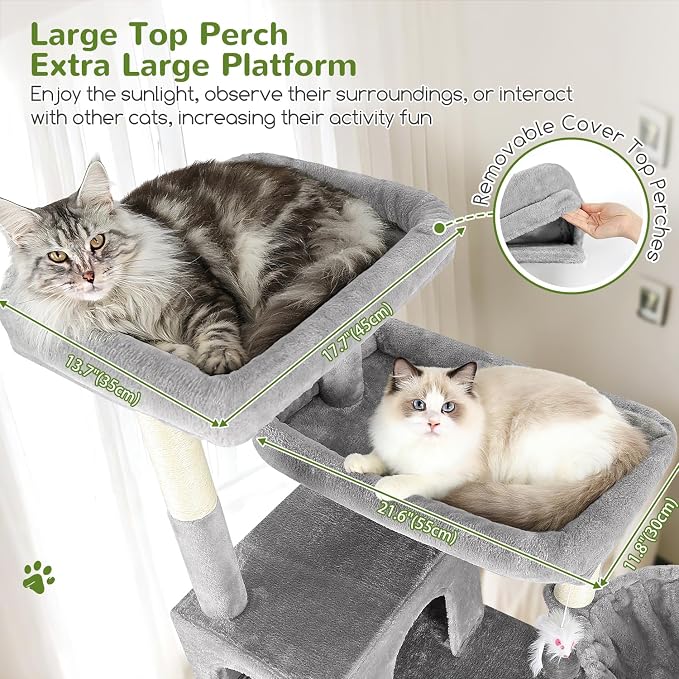 Globlazer Heavy Duty Cat Tree, 81 inch Extra Large Cat Tree - Image 3