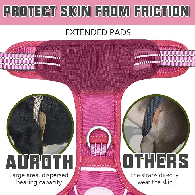 Auroth Tactical Dog Harness for Large Dogs No Pull Adjustable Pet Harness - Image 3