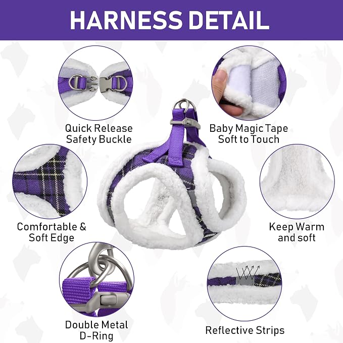 GAMUDA Small Dog Harness Collar and Leash Set, Step in No Chock No Pull Soft - Image 2
