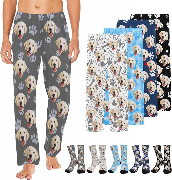 Custom Couple Pajama Pants Sock by FUNAO