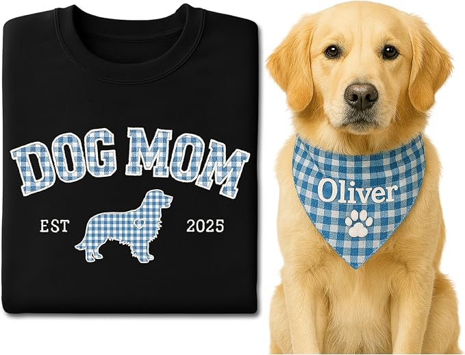 NAZENTI Personalized Dog Mom Sweatshirt, Cat Lovers Gift, Matching Dog and by Nazenti