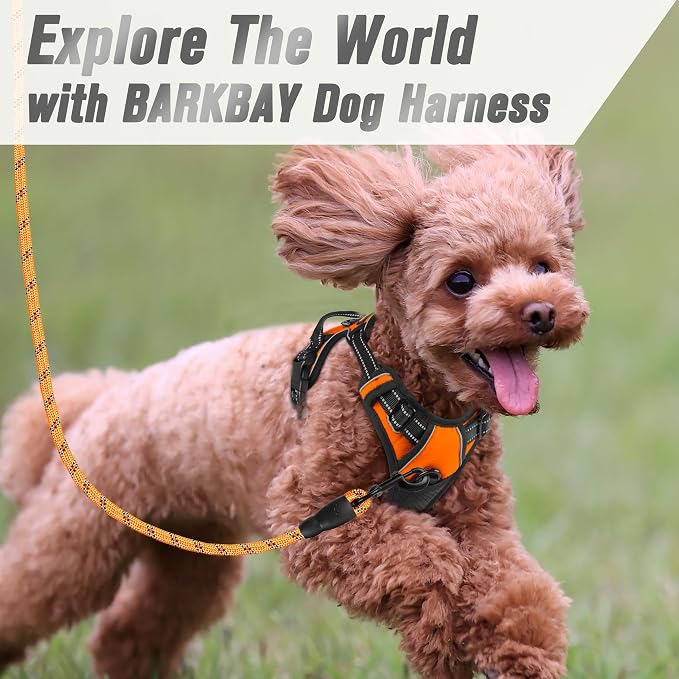 BARKBAY No Pull Dog Harness Front Clip Heavy Duty Reflective Easy Control Handle - Image 8