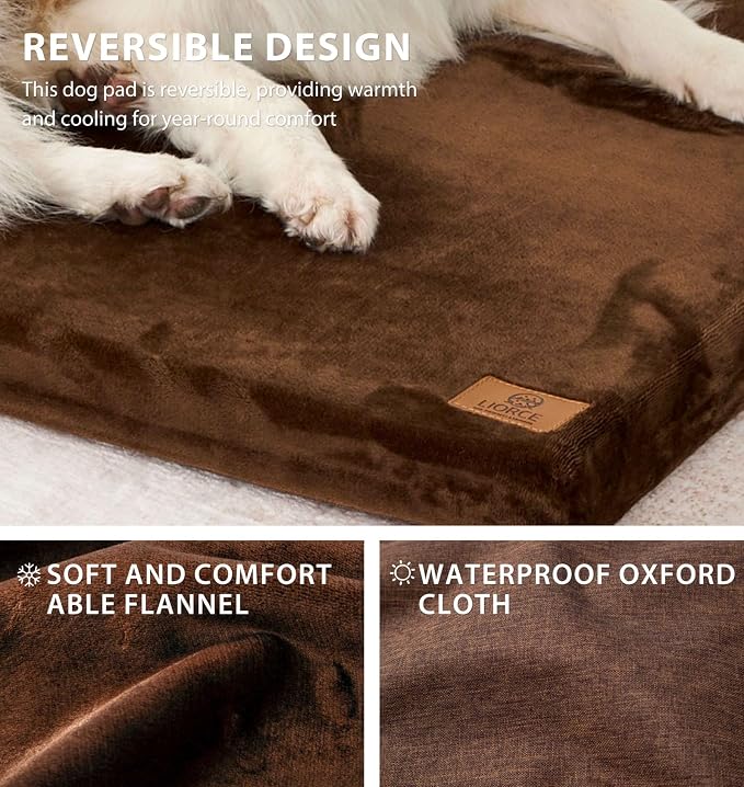 Dog Crate Pad - Dog Bed Large Sized Dogs - Memory Foam Pet Bed - Image 3