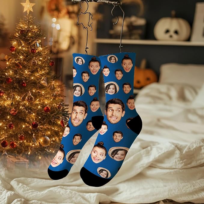 Artsadd Custom Face Socks for Women Men Cat Dog Lovers, Customized Unisex Funny - Image 3