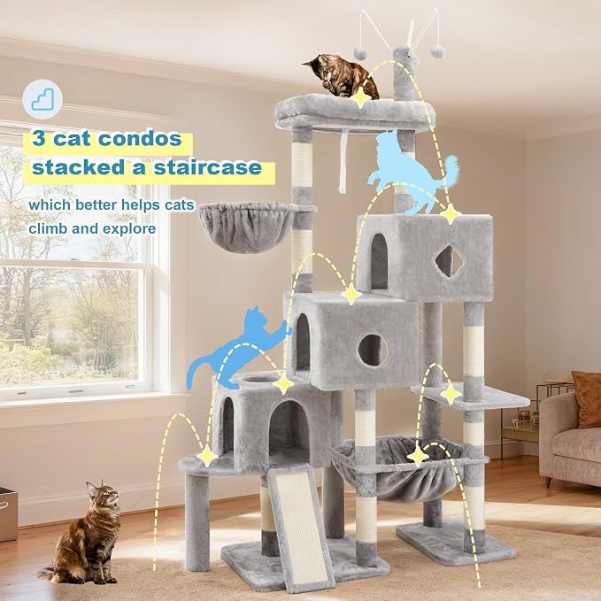 Hey-brother Cat Tree Tower, Scratching Posts - Image 3