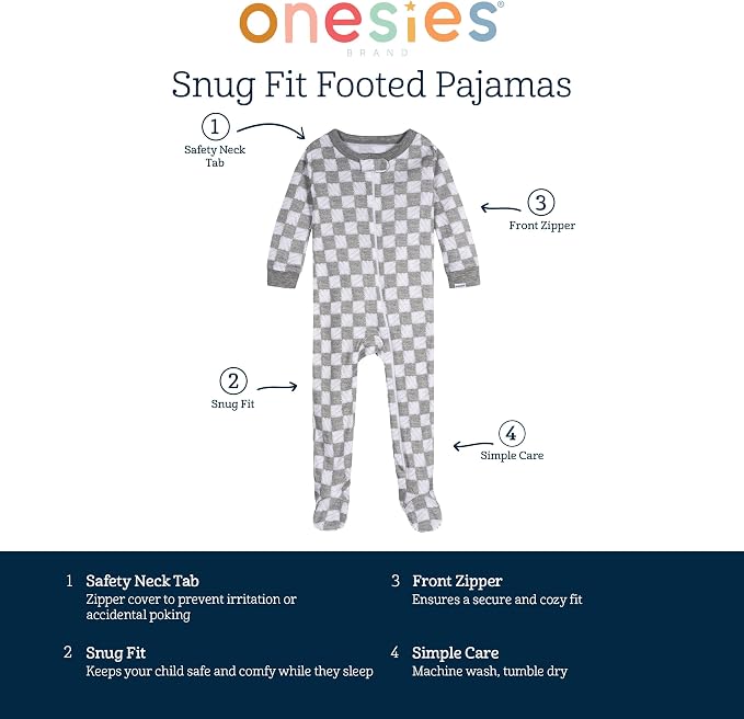 Onesies Brand Baby Girls' 4-pack Sleep 'N Play Footies Multi Pack - Image 5