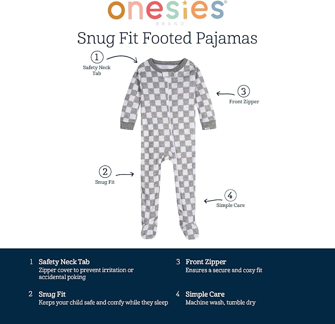 Onesies Brand Baby Girls' 4-pack Sleep 'N Play Footies Multi Pack - Image 5