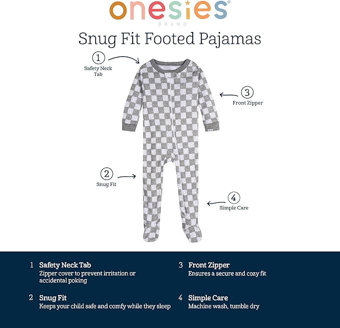 Onesies Brand Baby Girls' 4-pack Sleep 'N Play Footies Multi Pack - Image 6