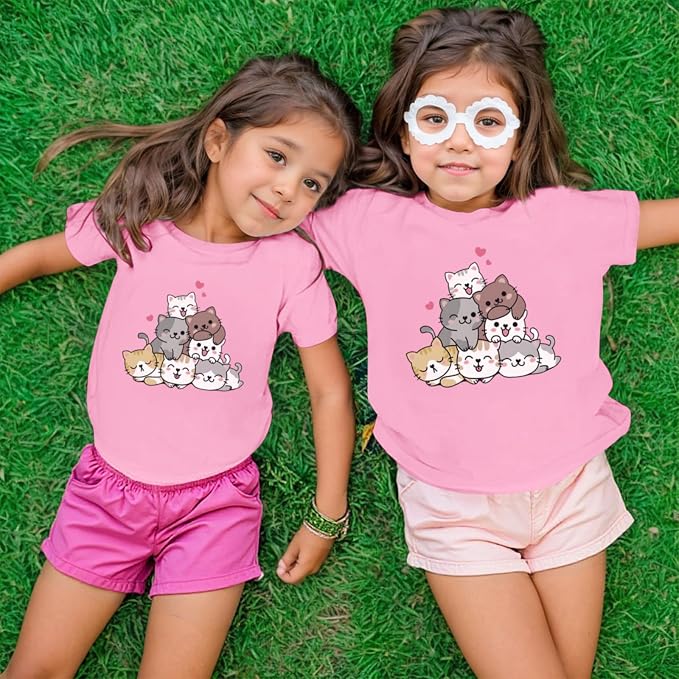 KEEVICI Cute Cartoon Cat Shirts - Image 4
