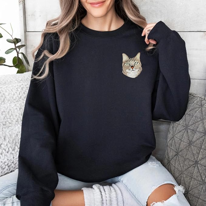 NAZENTI Personalized Dog Mom Sweatshirt, Cat Lovers Gift, Matching Dog and - Image 6