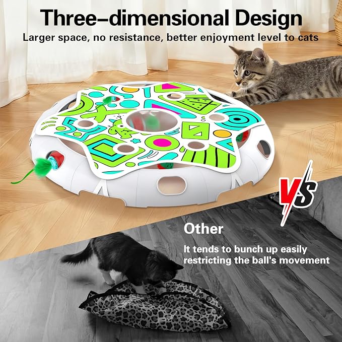 Interactive Cat Toy Playset, Hide and Seek Toy - Image 3