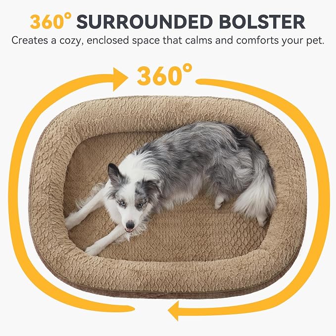 JOEJOY Orthopedic Dog Bed for Extra Large Dogs, Egg-Crate Memory Foam Pet Bed - Image 3