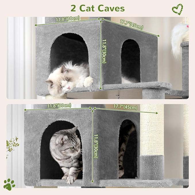 Globlazer Heavy Duty Cat Tree, 81 inch Extra Large Cat Tree - Image 2