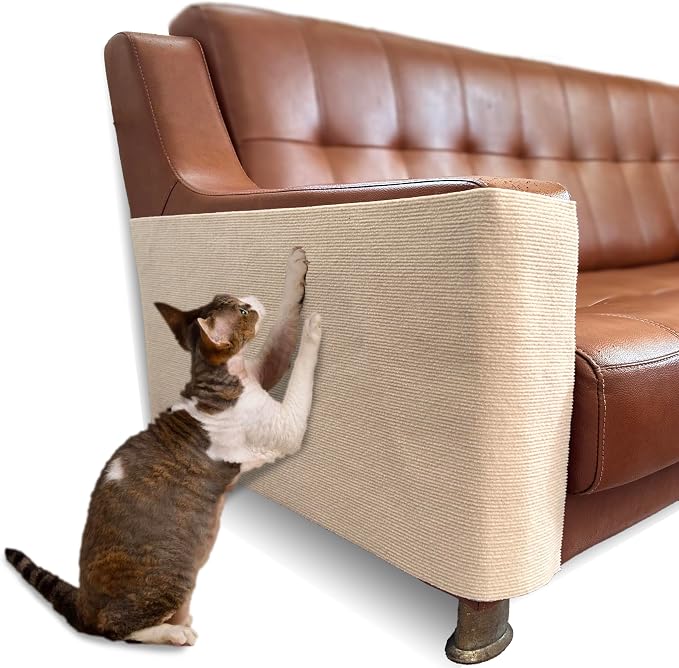 Self Adhesive Cat Scratch Mat to Protect Furniture, 16 x 78 in, Couch Protector by DOZZOPET