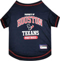 NFL Houston Texans Dog T-Shirt for Pets, Size X-Small. Officially Licensed Pet by PETSFIRST