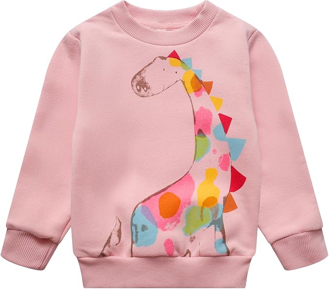 RETSUGO Toddler Baby Girls Sweatshirts Casual Pullover Crewneck Winter Long by RETSUGO