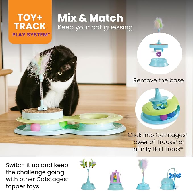 Catstages 2-in-1 Spring Cat Toy & Scratcher – Combines Play and Self Grooming - Image 5