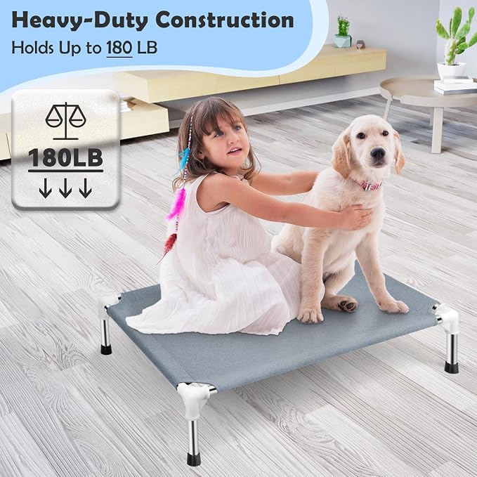 Elevated Cooling Dog Bed, Raised Outdoor Dog Bed - Image 2