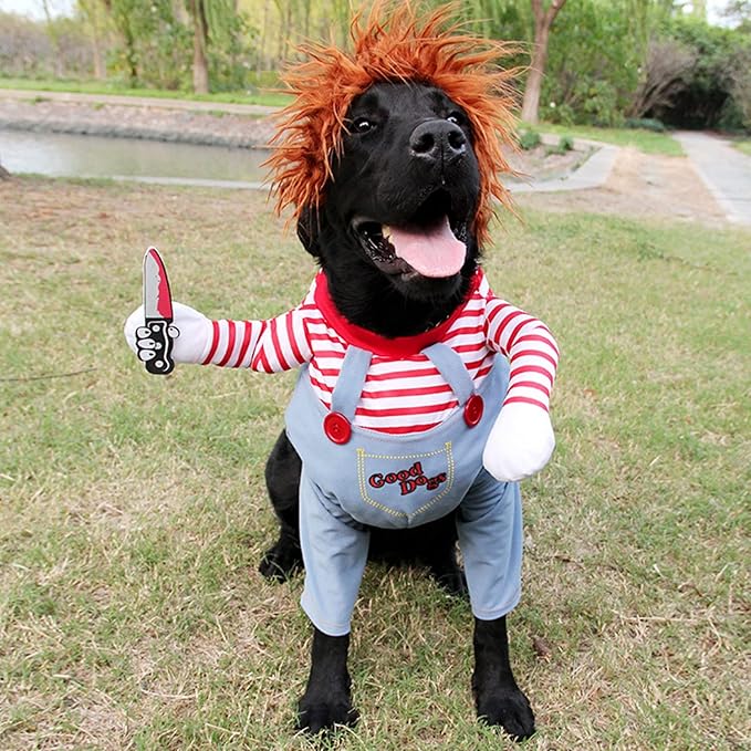 Pet Deadly Dog Costume, Cute Dog Cosplay Halloween Christmas Funny Pet Clothes - Image 3