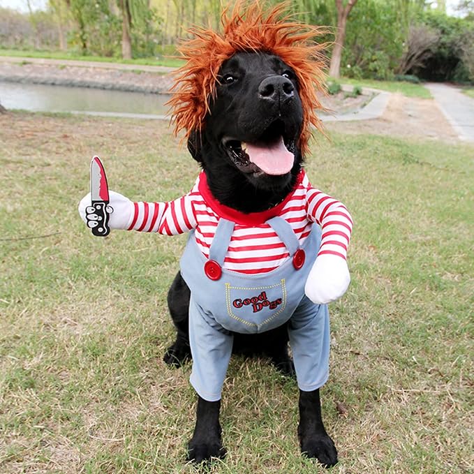 Pet Deadly Dog Costume, Cute Dog Cosplay Halloween Christmas Funny Pet Clothes - Image 3