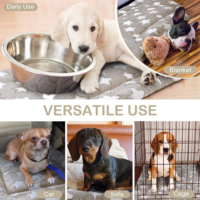 VitalCozy 4 Pcs Dog Crate Pads, Ultra Soft Warm Washable Anti-Slip Kennel Bed - Image 4