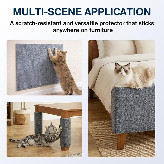 2 Pack Cat Scratcher Mat Roll for Furniture & Couch Protection | Total 157.5" x - Image 4